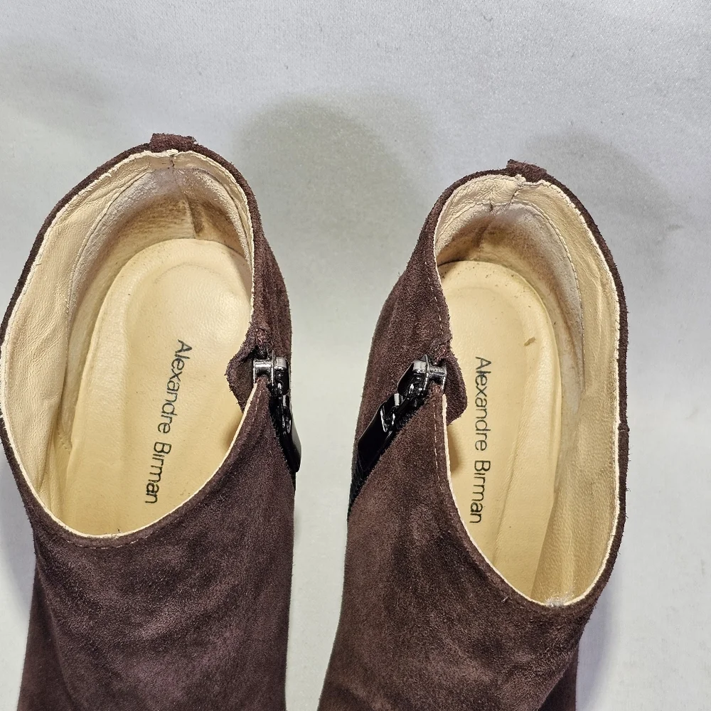 Alexandre Birman Suede Leather High Heel Ankle Boots Women's Size 36‎